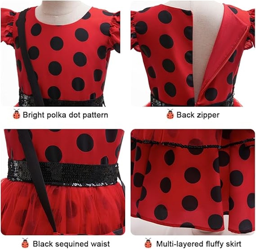 Girls Cosplay Costume Polka Do - огляд і ціна Kids Face Mask