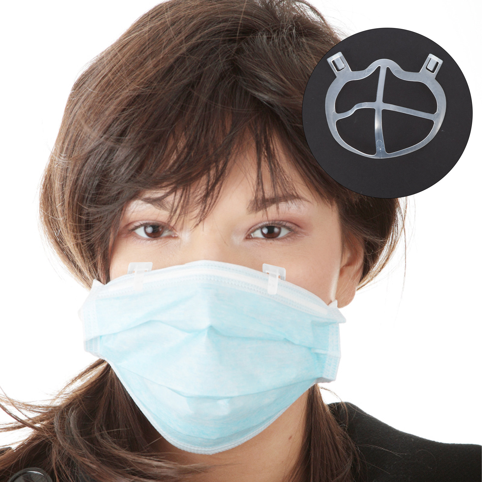 10Pcs Lightweight Odorless Sil - огляд і ціна Silicone Mask Bracket