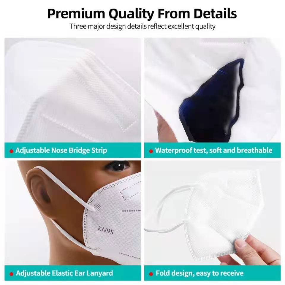 10-100Pcs Adult FFP2 Masks CE  - огляд і ціна Disposable Surgical Mask