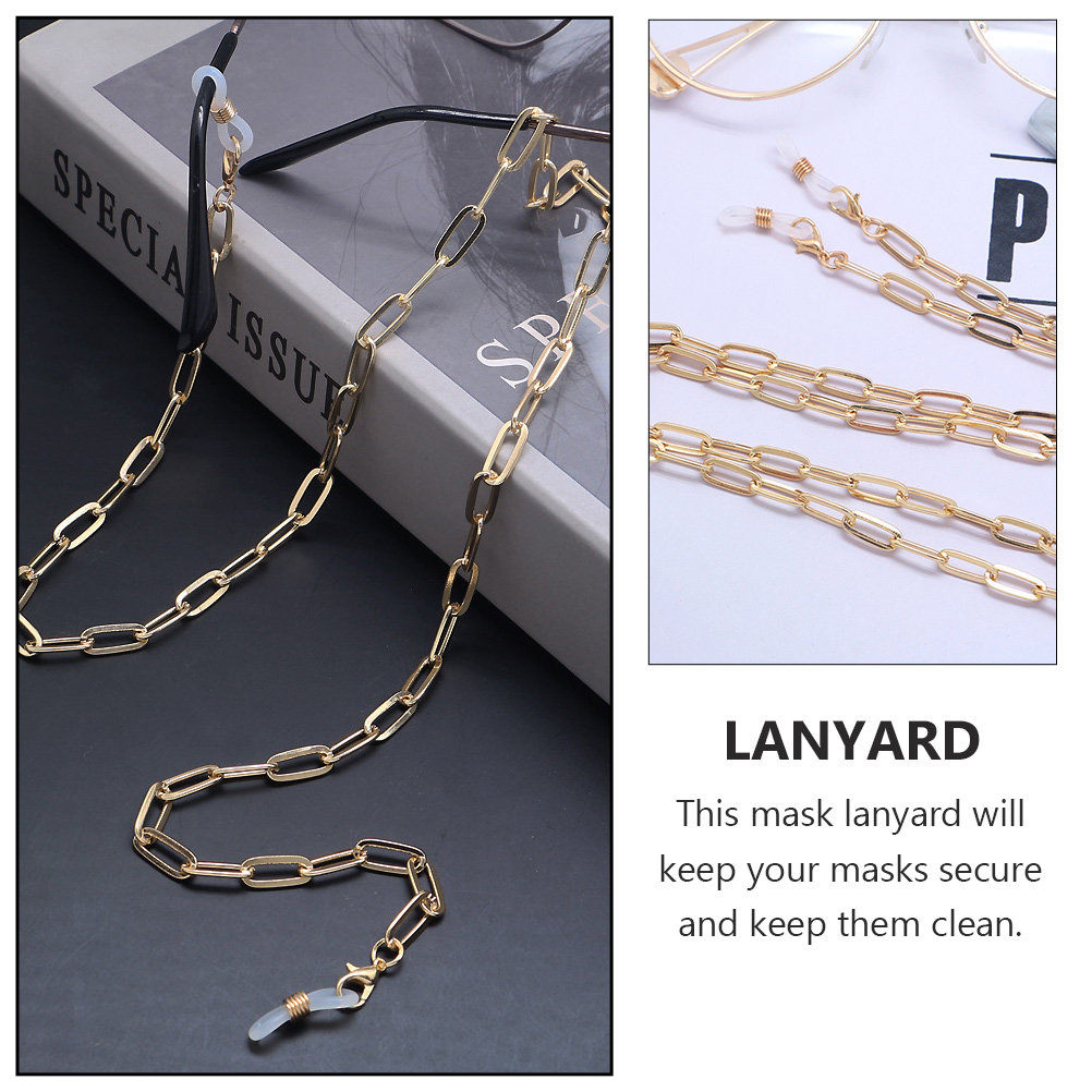 Gold Paperclip Link Mask Lanya - огляд і ціна Mask Chain Holder